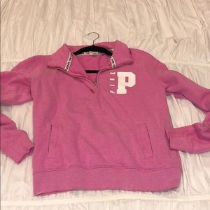 PINK half zip sweatshirt